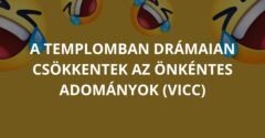 A templomban drámaian csökkentek az önkéntes adományok (Vicc)