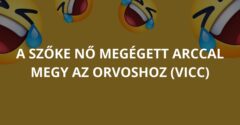 A szőke nő megégett arccal megy az orvoshoz (Vicc)