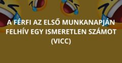 A férfi az első munkanapján felhív egy ismeretlen számot (Vicc)