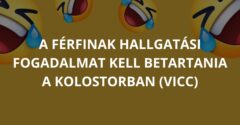 A férfinak hallgatási fogadalmat kell betartania a kolostorban (Vicc)