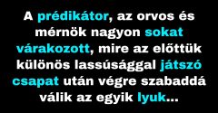 A prédikátor, az orvos és a mérnök golfoznak. (Vicc)