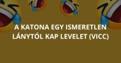 A katona egy ismeretlen lánytól kap levelet (Vicc)