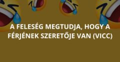 A feleség megtudja, hogy a férjének szeretője van (Vicc)