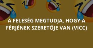 A feleség megtudja, hogy a férjének szeretője van (Vicc)