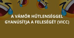A vámőr hűtlenséggel gyanúsítja a feleségét (Vicc)