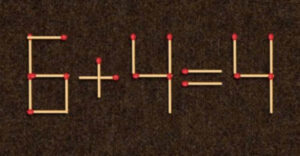 Hogyan lehet elérni, hogy egy szál gyufa áthelyezésével érvényes legyen az egyenlet ? 3 megoldása is van a feladatnak