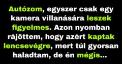 Az autó sofőrje körbejárta a kamerát. (Vicc)