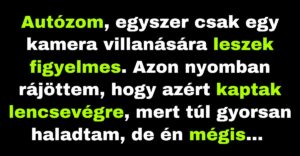 Az autó sofőrje körbejárta a kamerát. (Vicc)