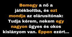 A nő puzzlet keres az okos lányának (Vicc)