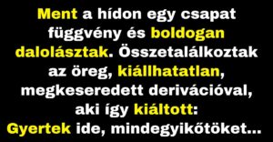 A függvények csoportjával összetalálkozik a rettegett deriváció (Vicc)