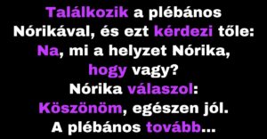 A plébános megoldotta Nórika problémáját (Vicc)