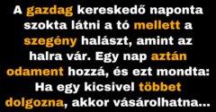 A gazdag boltos találkozik a szegény halásszal (Vicc)