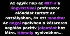 A professzor lefagyott a diák válaszától (Vicc)