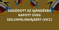 Aggódott az ajándékba kapott üveg szilvapálinkájáért (Vicc)