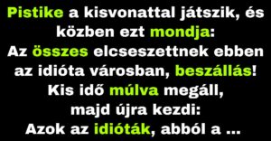 Az anyuka megszidja Pistikét, amiért az káromkodott (Vicc)