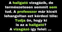 A professzor egy egyszerű kérdést tesz fel a hallgatónak (Vicc)