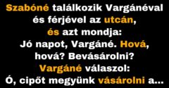 Vargáné megmagyarázza a férje halálát (Vicc)