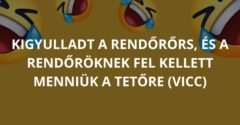 Kigyulladt a rendőrőrs, és a rendőröknek fel kellett menniük a tetőre (Vicc)