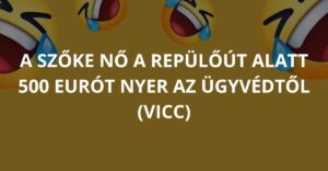 A szőke nő a repülőút alatt 500 eurót nyer az ügyvédtől (Vicc)