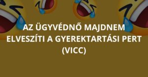 Az ügyvédnő majdnem elveszíti a gyerektartási pert (Vicc)