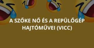 A szőke nő és a repülőgép hajtóművei (Vicc)