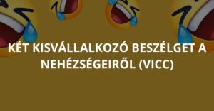 Két kisvállalkozó beszélget a nehézségeiről (Vicc)