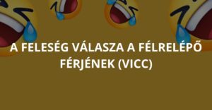 A feleség válasza a félrelépő férjének (Vicc)