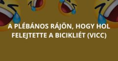 A plébános rájön, hogy hol hagyta a biciklijét (Vicc)