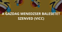 A gazdag menedzser balesetet szenved (Vicc)