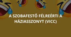 A szobafestő félreérti a háziasszonyt (Vicc)