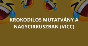 Krokodilos mutatvány a Nagycirkuszban (Vicc)