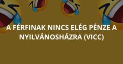 A férfinak nincs elég pénze a nyilvánosházra (Vicc)