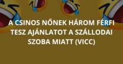 A csinos nőnek három férfi tesz ajánlatot a szállodai szoba miatt (Vicc)