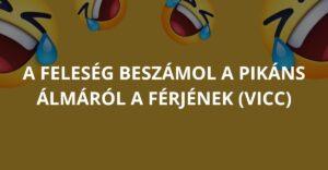 A feleség beszámol a pikáns álmáról a férjének (Vicc)