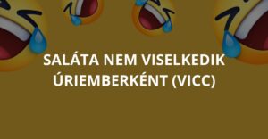 Saláta nem viselkedik úriemberként (Vicc)
