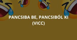 Pancsiba be, pancsiból ki (Vicc)