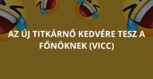 Az új titkárnő kedvére tesz a főnöknek (Vicc)