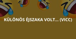 Különös éjszaka volt… (Vicc)